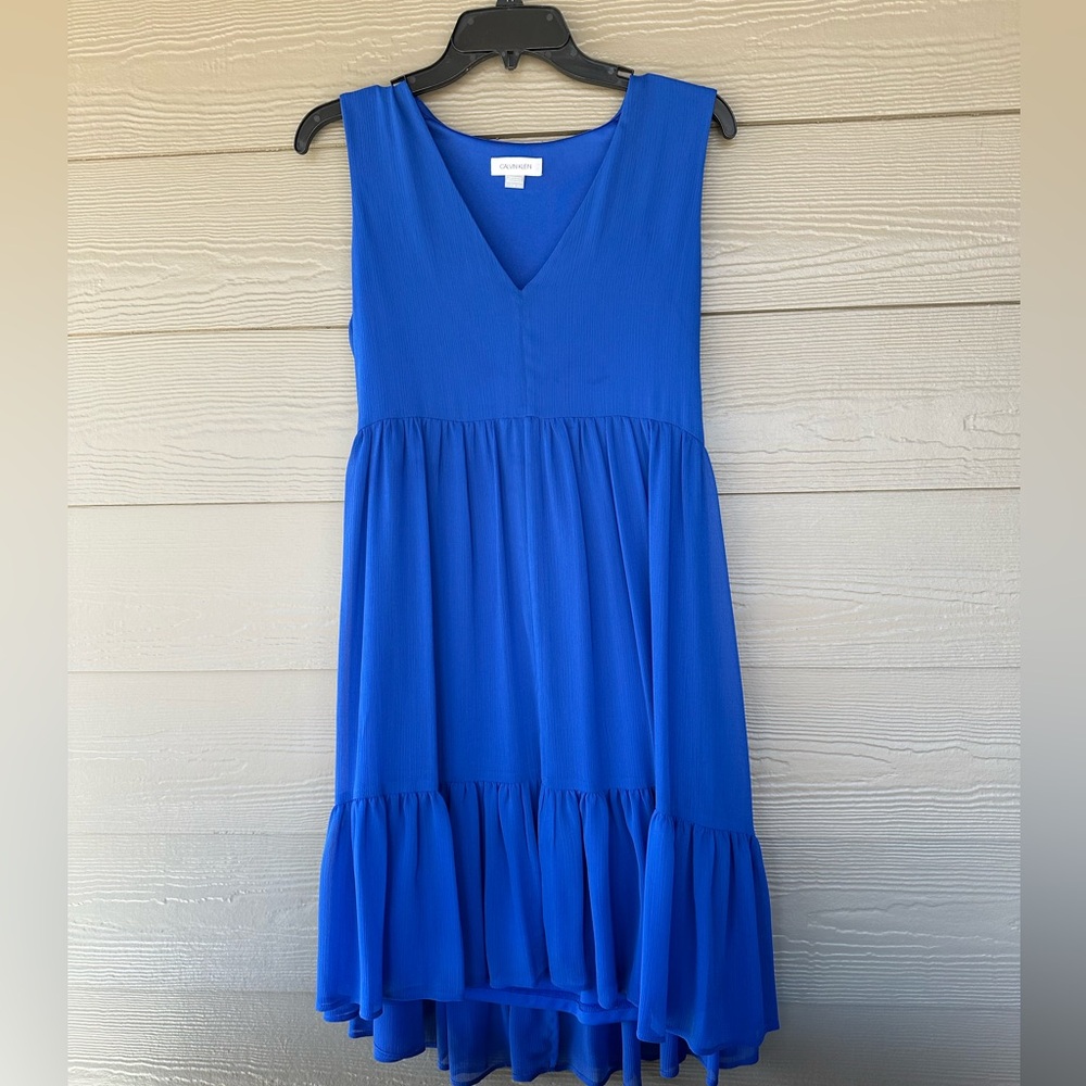 Calvin Klein Blue Sleeveless Dress Size 6